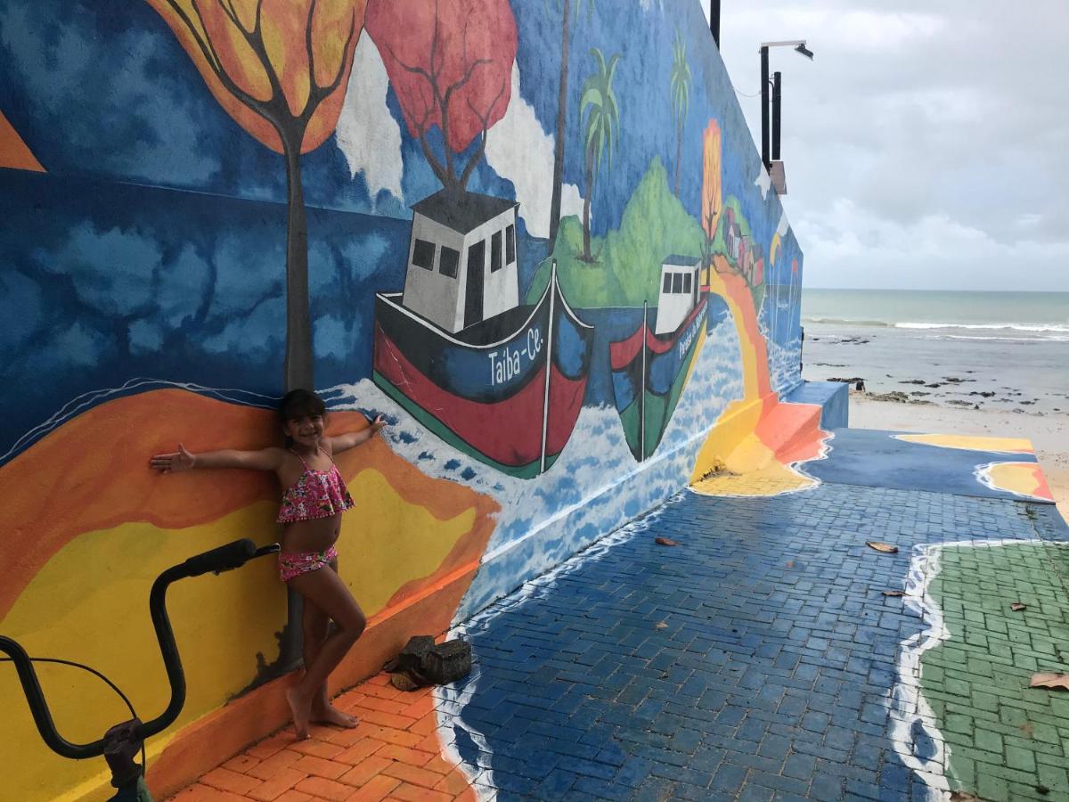 Apartamento Com Vista Para O Mar, Piscina , Deck , Playground E Estacionamento . Taiba Ngoại thất bức ảnh